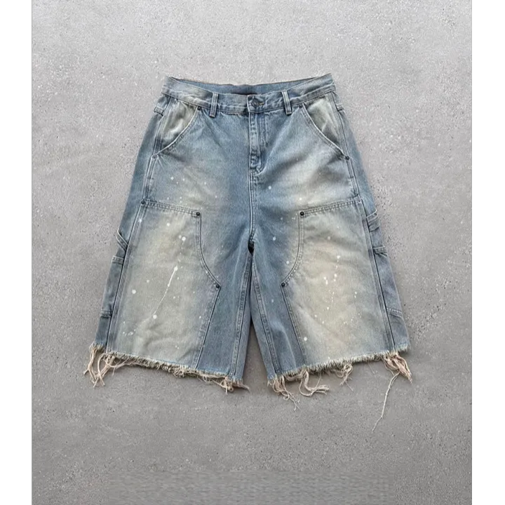 Summer%20men's%20loose%20straight%20denim%20shorts%20with%20high%20street%20splatter%20ink%20and%20raw%20hem%20breathable%20and%20stylish%20for%20daily%20outdoor%20wear%20-%20Image%205