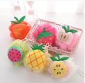 Cute Fruit Baby Bath Brush Children's Bath Ball Soft Skin-friendly Body Scrubber Flower Kids Body Brush Bathroom Accessories. 