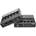 Audio Interface 16-bit/48kHz Chip USB 2.0 Interface for PC, Music Interface with 48V Phantom Power Ideal for Beginner. 