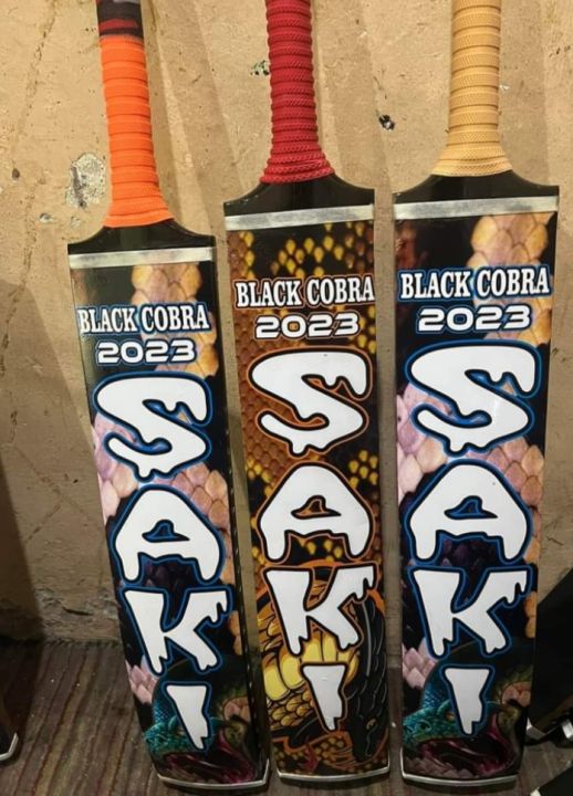 Orignal Saki Black Cobr- Tapeball Long bat Saki Tape ball Cricket bat