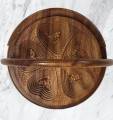 Premium Wooden Dry Fruit Basket with 5 Sections - Elegant Wooden Dry Fruit Set for Gifts & Home Décor. 