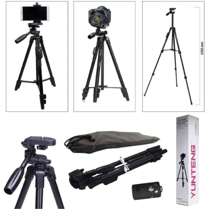 Yunteng%205208%204Feet%20Aluminum%20Light%20Weight%20Tripod%20With%20Bluetooth%20Remote%20For%20Dslr%20Camera%20And%20Smartphone%20-%20Image%203