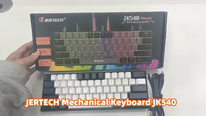Jertech Keyboard Jertech JK540 Gaming Keyboard 63 Keys RGB Red Switch Wired Mechanical ...