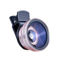 2 In 1 Clip-on Fish Eye Magnifiers Mobile Phone Lens Professional Mobile Phone Camera Lenses 15X Macro 0.45X Super Wide Angle.