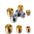 20pcs 3mm 5mm 6mm Stainless Steel Big Hole Spacer Beads DIY Charm Necklace Bracelet Jewelry Making Findings Accessories. 