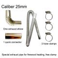 NEW 60-300cm Air Parking Heater Stainless Steel Exhaust Pipe Tube Gas Vent Hose With Hose Clamp For Car Heater. 