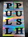 pull push sticker for doors of offices resturants etc 2pcs. 