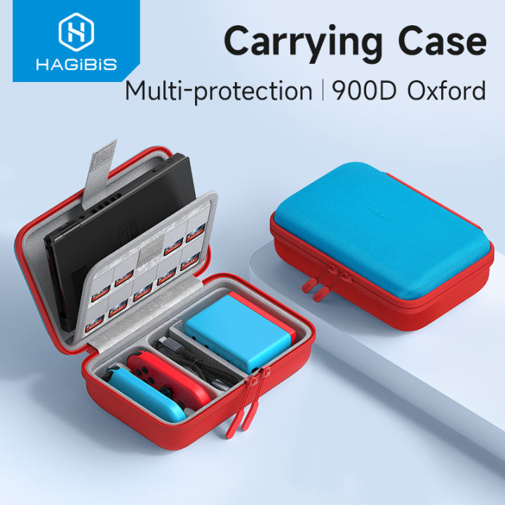 Hagibis Carrying Case for Switch/OLED Portable Full Protection Carrying Travel Bag for NS Switch Console Game Card