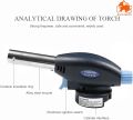 1pcs Flamethrower  Butane Burner Auto Ignition Camping Weldin Blow Torch for Creme Brulee, Kitchen, Cooking, BBQ. 