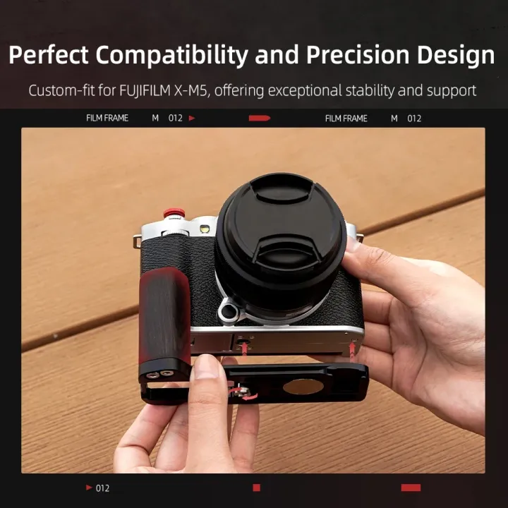 Flymile%20Camera%20Grip/L-Bracket%20For%20FUJIFILM%20X-M5%20Camera%20Aluminum%20Alloy+Wooden%20Grip,Support%20Arca-Swiss%20System%20Extensible%20Adapter%20-%20Image%203