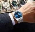 POEDAGAR 930 Business Stainless Steel belt Quartz Men’s Watch- Silver.