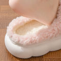 Winter Warm Fur Slippers for Women Cute bow House Non Slip Soft Shoes Comfort Flat Heel Home Indoor Bedroom Plush Slippers. 