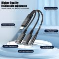 PD 60W Type C to Dual Type C 3.5mm Headphone and Charger Adapter 3 in1 USB C to AUX Audio Jack Dongle Cable For  iphone16. 