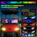 New Eye LED Sign Truck Scrolling Advertising APP Voice Control Light Custom Text Pattern Animation Programmable Display for Car. 