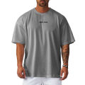 Summer Mesh Breathable Quick Dry Short Sleeve Top Gym Bodybuilding Fitness Training Clothes Oversized Loose Men's Sport T-Shirt. 