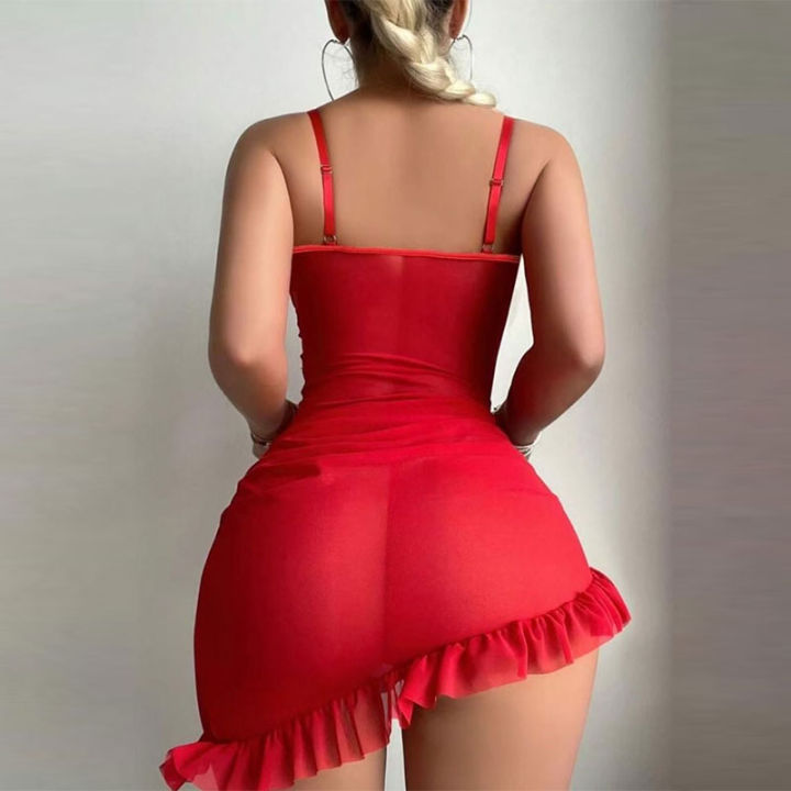 Women%20Fashion%20Lace%20Transparent%20Mini%20Dress%20%20Sling%20Bag%20Hip%20Dress%20Summer%20Sleeveless%20Dress%20%20Holiday%20Party%20Women's%20%20-%20Image%206
