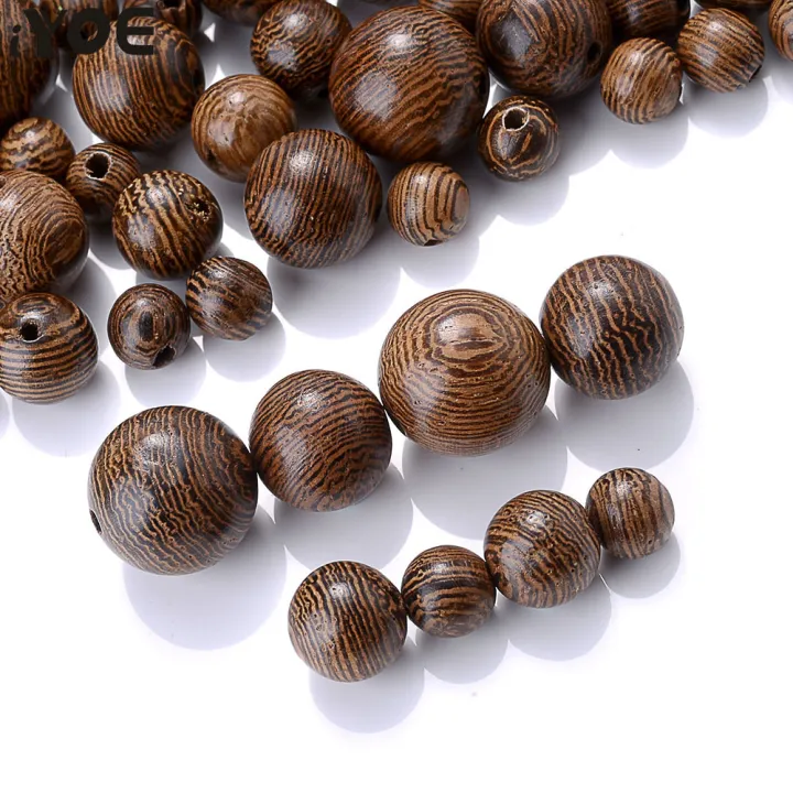 20-100pcs%206/8/10/12mm%20Wood%20Loose%20Beads%20Natural%20Crude%20Wooden%20Beads%20For%20Jewelry%20Making%20Bracelet%20Necklace%20Earring%20DIY%20Keychain%20-%20Image%202