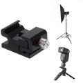 Camera Metal Cold Shoe Hot Shoe Flash Bracket Mount Adapter With 1/4 Tripod Screw To Light Stand Tripod. 