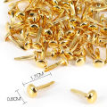 100/200/500Pcs Metal Brads Pin Fasteners Gold Mini Split Pins for Paper Crafts Art Decorative Scrapbooking School Projects. 