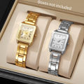 1/2PCS Fashion Women Quartz Wristwatches Square Dial Ladies Watch Girls Clock Reloj Mujer(Without Box).