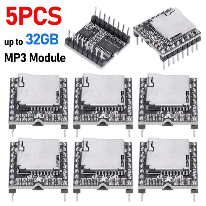 1-5PCS DFPlayer Mini MP3 Player Module V3.0 16P Support TF Card U-Disk ...