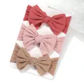 3Pcs/Set Headband For Baby Girls Bows Elastic Knotted Soft Hair Band Knitted Kids Headwear Newborn Turban Hair Accessories Gifts. 