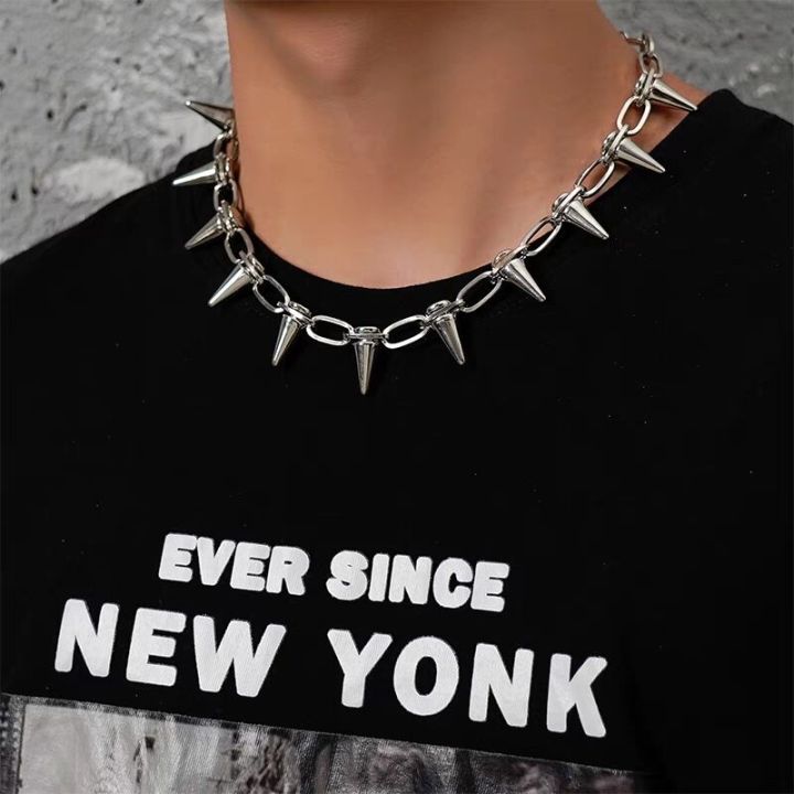 PESENAR%20New%20Rivets%20Chokers%20Punk%20Goth%20Handmade%20CCB%20Material%20Choker%20Necklace%20Spike%20Rivet%20Necklace%20Rock%20Gothic%20Chokers%20-%20Image%204