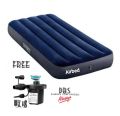 Intex Air Single Bed + Free Electric Pumper - Comfortable Sleep Anywhere - Easy To Use and Clean - A Unique Choice For Your Restful Nights.