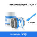 Teucer PT-25M 25g Compound Paste PC Computer Processor Heat-dissipating Thermal Grease For CPU GPU Cooling Canned with Scraper. 