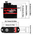 RCXAZ 4.3g Micro Digital Servo Metal Gear Mini Servos for WLtoys A959/A969/A979 1/24 SCX24 RC Car Airplanes Helicopter 180° Turn.