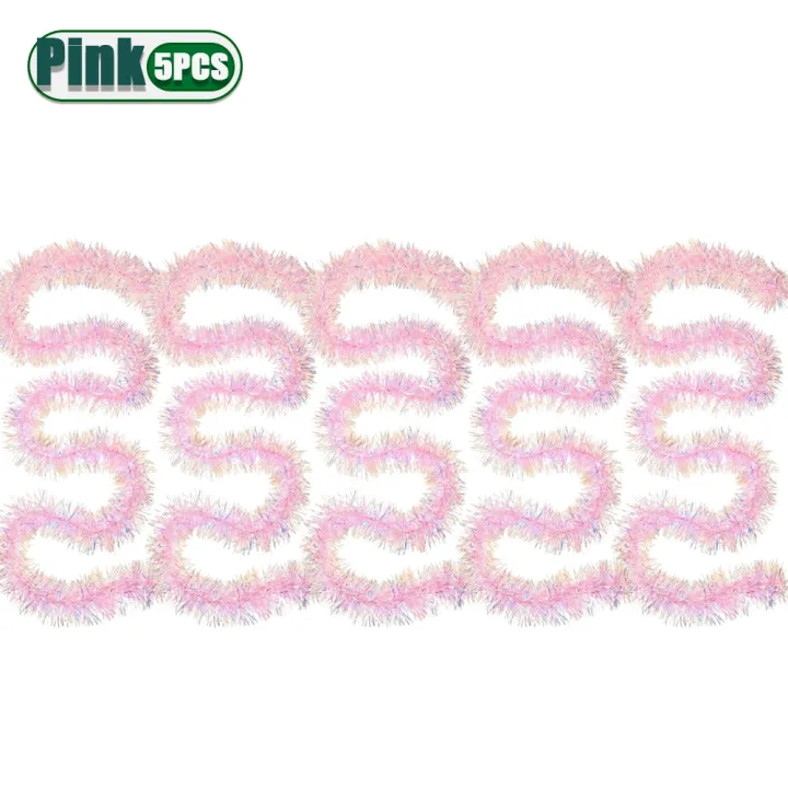 78.7inch%20Pink%20Tinsel%20Garland%20Shiny%20Metallic%20Glitter%20Party%20Decoration%20for%20Christmas%20Valentine%20Wedding%20Birthday%20Holiday%20Home%20Decor%20-%20Image%207