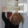 Universal Door Lever Lock Child Baby Safety Lock Rotation Proof Professional Door Adhesive Security Latch Multi-functional. 