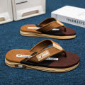 Summer fashion men's slippers with thick soles, comfortable to wear on the outside, casual and individual, anti-slip soft-soled. 