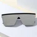 European and American Trendy Large Frame One-piece Sunglasses 2024 New Men and Women Street Photography Driving Sunglasses Retro.