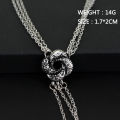 Movie 007 Algerian Loveknot Necklace Vesper Lynd Casino Royale Bond Girl Love Knot Necklace Vintage Silver Plated Women Jewelry. 