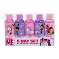 (K). Despicable Me 5-Day Shower Gel and Bubble Bath Set. 