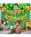 Jungle Theme Birthday Decoration - 49 Pcs, Birthday Decoration Items For Boy, Girl | Animal Theme Decor | Jungle Safari Birthday Decoration For Kids | Forest Theme Birthday Decoration Kit. 