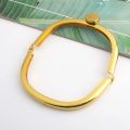 1PC rectangular bag metal matching lock frame with screws thick edge semicircular arch bridge woven bag handle DIY wallet making. 