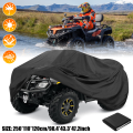 Quad Bike ATV Cover Universal 210D Oxford Waterproof Motorcycle Vehicle Scooter Kart Motorbike Resistant Dust UV Protector Black.