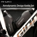 AhyKa Aerodynamic Bike Water Bottle Set 600ml Lightweight Road Bike Frame Down Tube Riding Water Bottle Squeeze to Drink Design. 