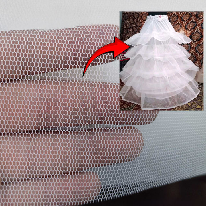 Unstitched CanCan Net Fabric - 60 Inch Wide, Hard Net for Lehenga, Maxi, and Frock Styling