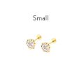3Pairs 100% Chandi Screw/Peech Tops, Girls 3Pairs Earring Studs Set, Full EAR Earrings Set, Silver/Golden Earring Set, Boys Chandi Tops. 