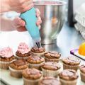124/40/21PCS Piping Bags and Tips Set Cake DIY Decorating Kit with Stainless Steel Nozzle Reusable Silicone Pastry Baking Tool.