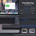 M.2 NVMe SSD Enclosure Dual Protocol M.2 to USB Type C 3.1 SSD Adapter 10Gbps for M2 NGFF NVME PCIE NGFF SATA SSD Disk Box. 