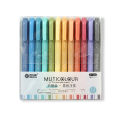 6/24 Colors/box Morandi Retro Double Headed Highlighter Pen Vintage Fluorescent Pens Set Student Drawing Markers Stationery. 