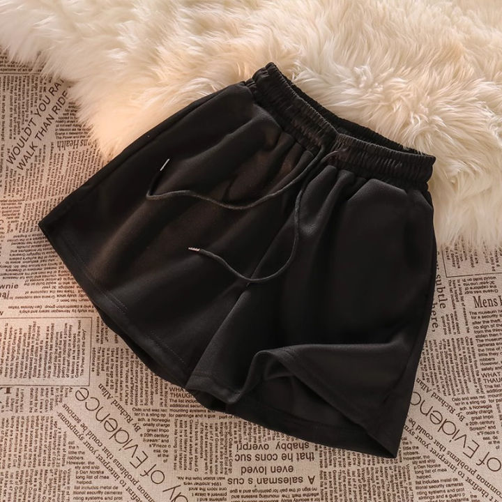 Korean Style Womens Summer Casual Shorts High Waist Loose Fit Wide Leg Home Shorts Lightweight Breathable Athletic Shorts