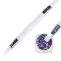 2pcs Double Head Silicone Nail Art Pen Carving Flower Sculpting Pen Adjustable Glue Stick Embossing Brush Professional Manicure pen gpt. 
