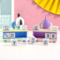 Kawaii Cartoon Assembled Desk Calendar Customizable Freely Adjustable Cute Desktop Decoration for Office Cubicle. 