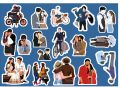 LOVE COUPLE STICKER SHEET. 