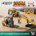 JCMO 1:64 Scale Remote Control Mini Excavator Dump Truck Full-Scale Model Engineering Vehicle Toy For Kids And Collectors New.